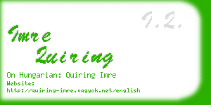 imre quiring business card
